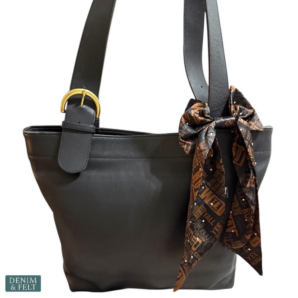 Coach Vintage Soho‎ Lafayette 4140 Black Genuine Leather Tote Shoulder Bag - Picture 5 of 13